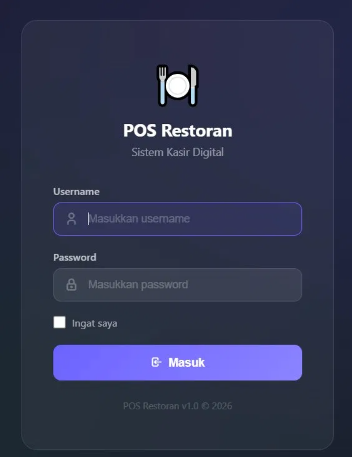 Login POS Restoran